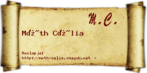 Móth Célia névjegykártya